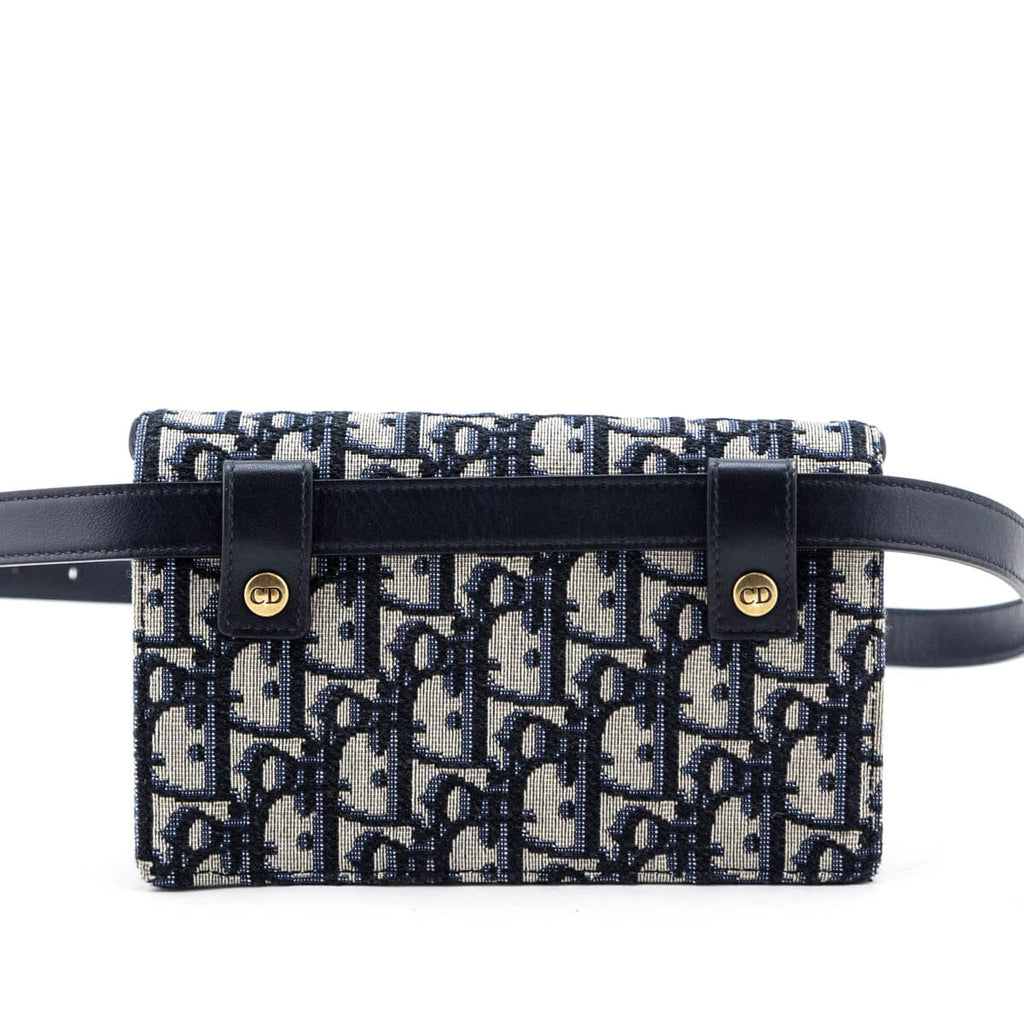 Dior Blue Dior Oblique Saddle Belt Bag