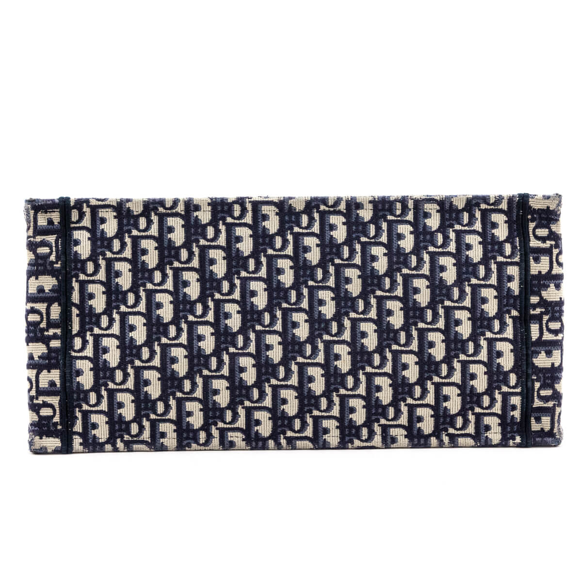 Dior Blue Oblique Embroidery Medium Book Tote