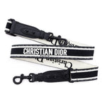 Dior Canvas Embroidered & Black Ultramatte Shoulder Strap