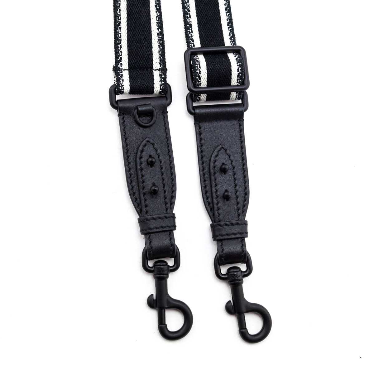 Dior Canvas Embroidered & Black Ultramatte Shoulder Strap