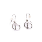 Dior Crystal Embellished Logo Drop Earrings