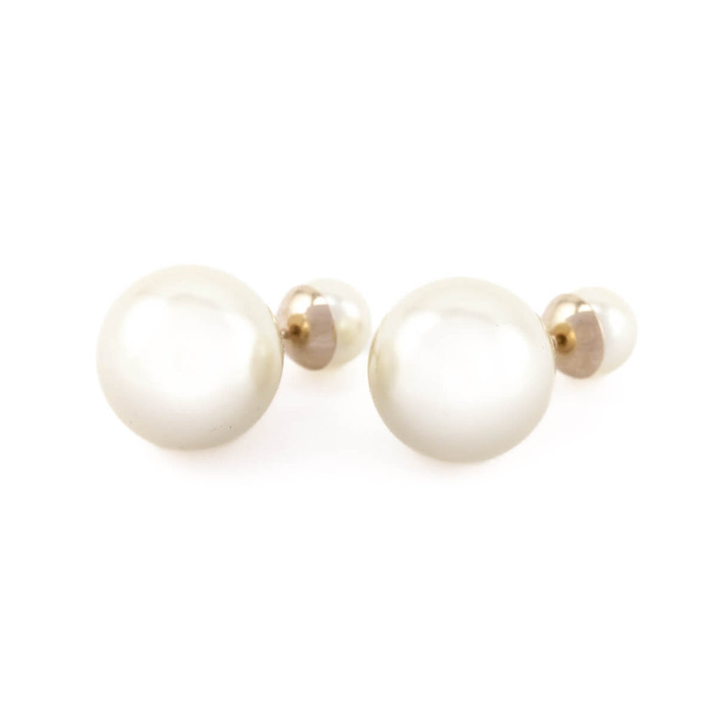 Dior Faux Pearl Tribales Stud Earrings