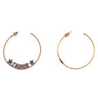 Dior Gold-Tone J'Adior Crystal Hoop Earrings