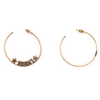 Dior Gold-Tone J'Adior Crystal Hoop Earrings