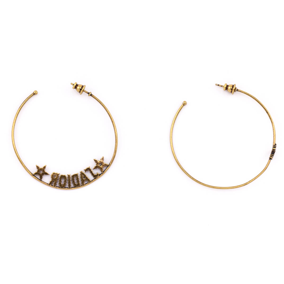 Dior Gold-Tone J'Adior Crystal Hoop Earrings