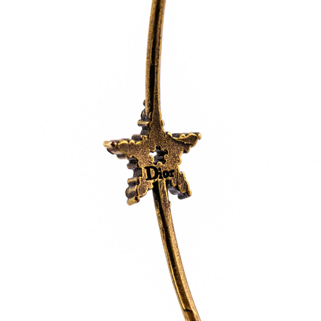 Dior Gold-Tone J'Adior Crystal Hoop Earrings