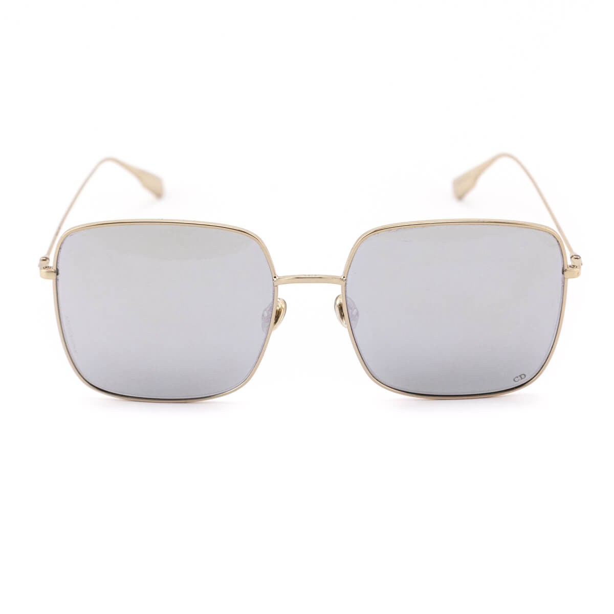 Dior Gold Mirror Square Wire Frame Sunglasses