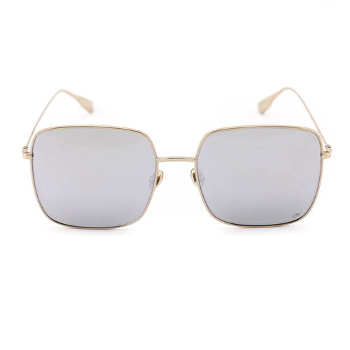 Dior Gold Mirror Square Wire Frame Sunglasses
