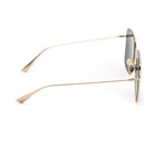 Dior Gold Mirror Square Wire Frame Sunglasses