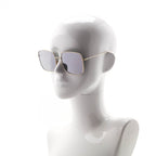 Dior Gold Mirror Square Wire Frame Sunglasses