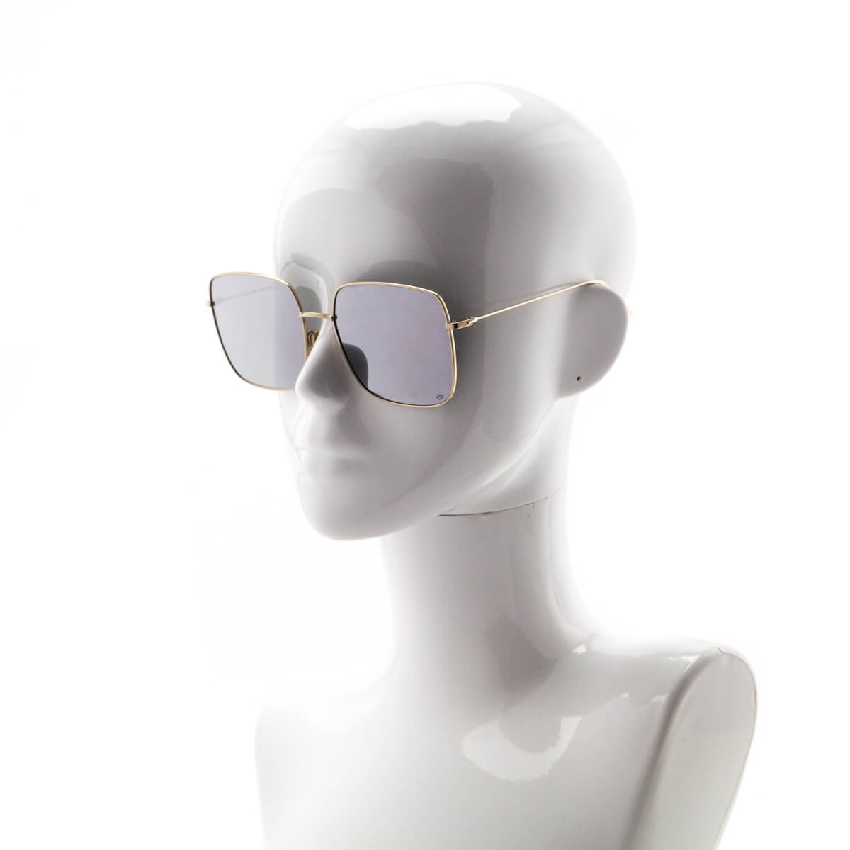 Dior Gold Mirror Square Wire Frame Sunglasses