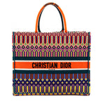 Dior Multicolor Embroidered Large Book Tote