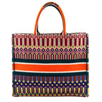 Dior Multicolor Embroidered Large Book Tote