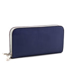 Dior Navy Grained Calfskin Diorissimo Voyageur Wallet