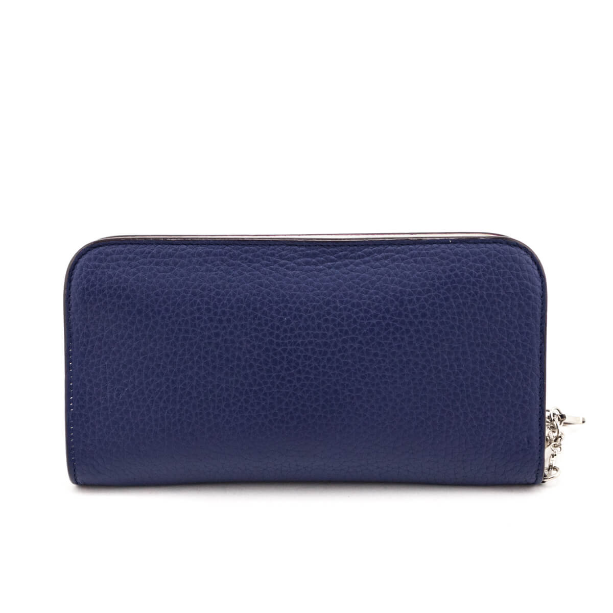 Dior Navy Grained Calfskin Diorissimo Voyageur Wallet