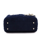 Dior Navy Velvet Mini Lady Dior