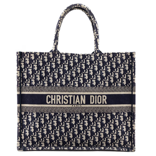 Dior Navy & Cream Oblique Large Book Tote