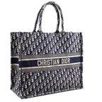 Dior Navy & Cream Oblique Large Book Tote