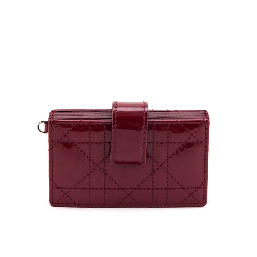 Dior Red Patent Card Case Wallet