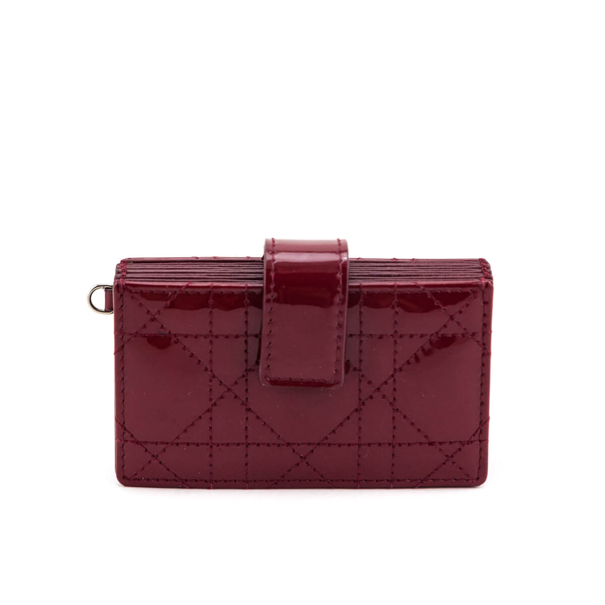 Dior Red Patent Card Case Wallet