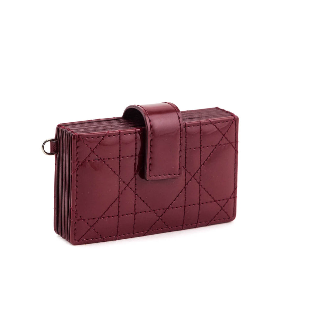 Dior Red Patent Card Case Wallet