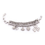 Dior Silver Crystal Embellished Charms Bracelet