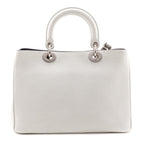 Dior White Calfskin Medium Diorissimo Tote