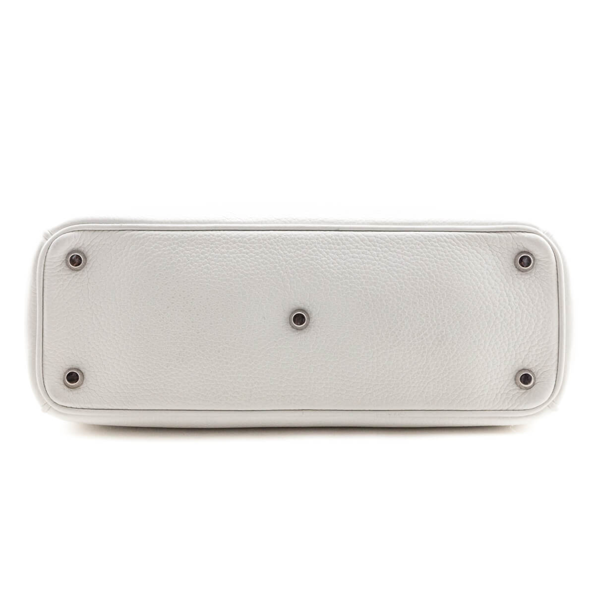 Dior White Calfskin Medium Diorissimo Tote