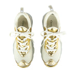 Dior White & Gold Vibe Chunky Sneakers Size US 8 | EU 38