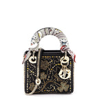 Dior Black Calfskin Mini Clovers Lady Dior