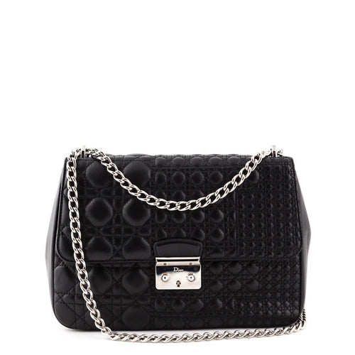 Dior Black Mini Cannage Calfskin Miss Dior Shoulder Bag