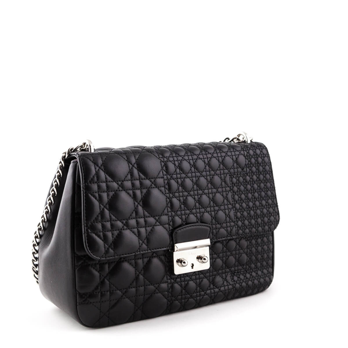 Dior Black Mini Cannage Calfskin Miss Dior Shoulder Bag