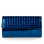 Dior Cannage Metallic Wallet Blue