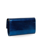 Dior Cannage Metallic Wallet Blue