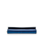 Dior Cannage Metallic Wallet Blue