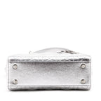 Dior Silver Cannage Cruise 2017 Collection Small Lady Dior Bag