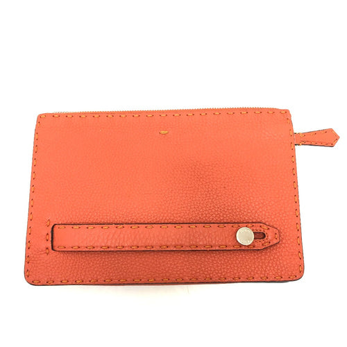 FENDI Clutch bag 7VA350 leather Orange Celeria unisex(Unisex)