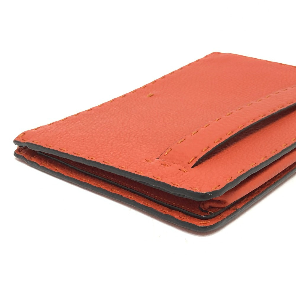 FENDI Clutch bag 7VA350 leather Orange Celeria unisex(Unisex)