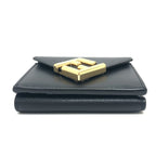 FENDI Trifold wallet 8M0480 leather black FF Diamond Women