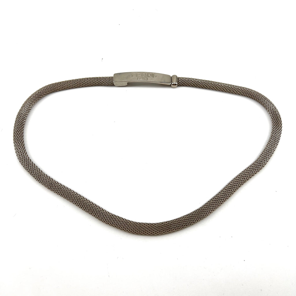 Fendi Silver Metal Belt