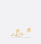 DioREvolution Earrings Gold Finish Metal And Silver-Tone Crystals