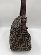Fendi Mini Mamma Baguette in Brown Zucca Canvas