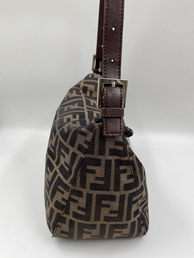 Fendi Mini Mamma Baguette in Brown Zucca Canvas
