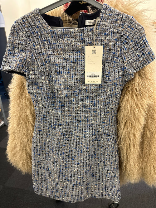 CHRISTIAN DIOR Tweed Dress Blue