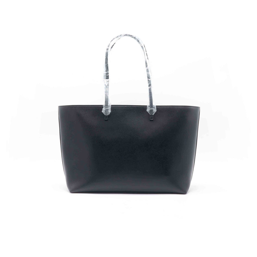 Fendi Monster Eye Roll Black Leather Tote