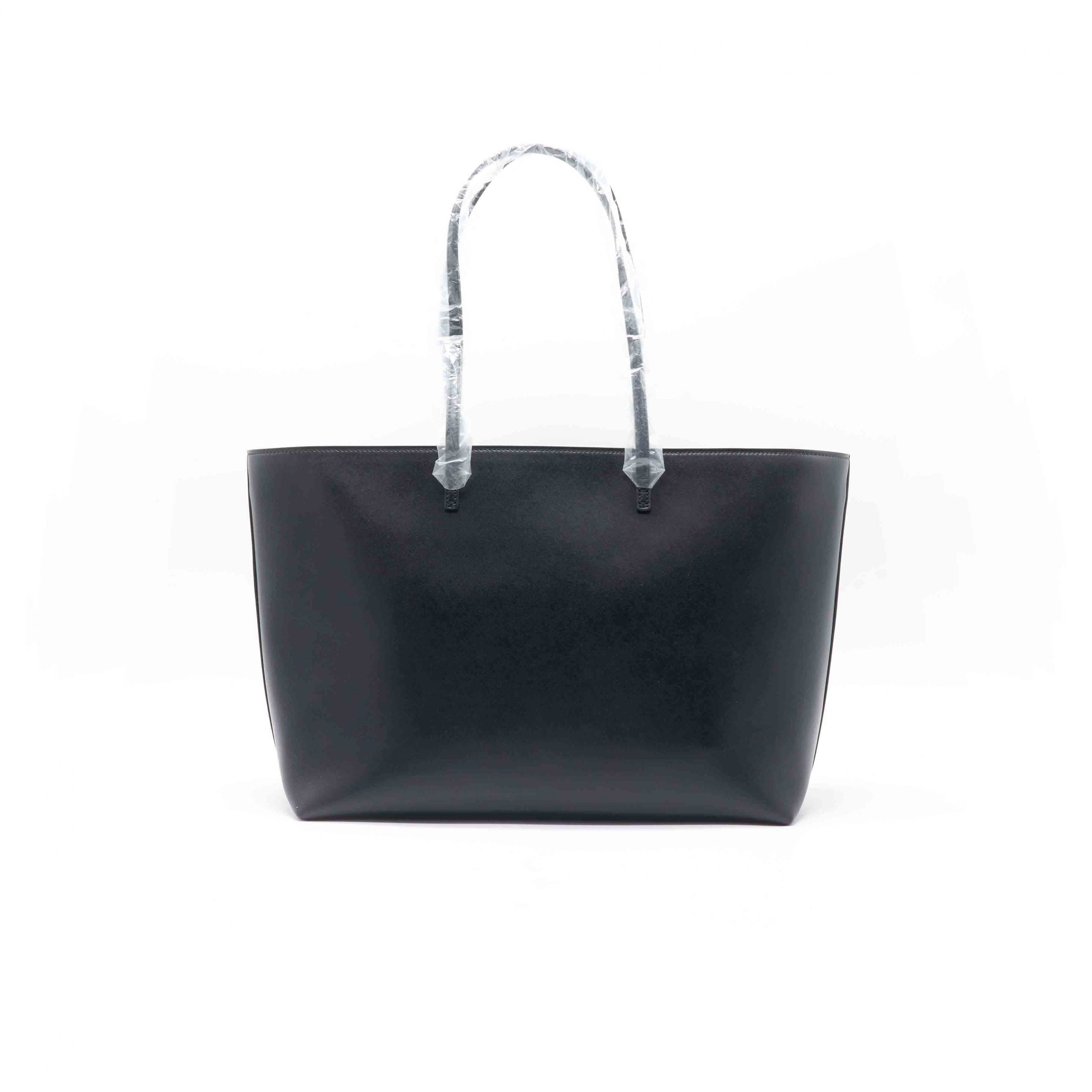 Fendi Monster Eye Roll Black Leather Tote