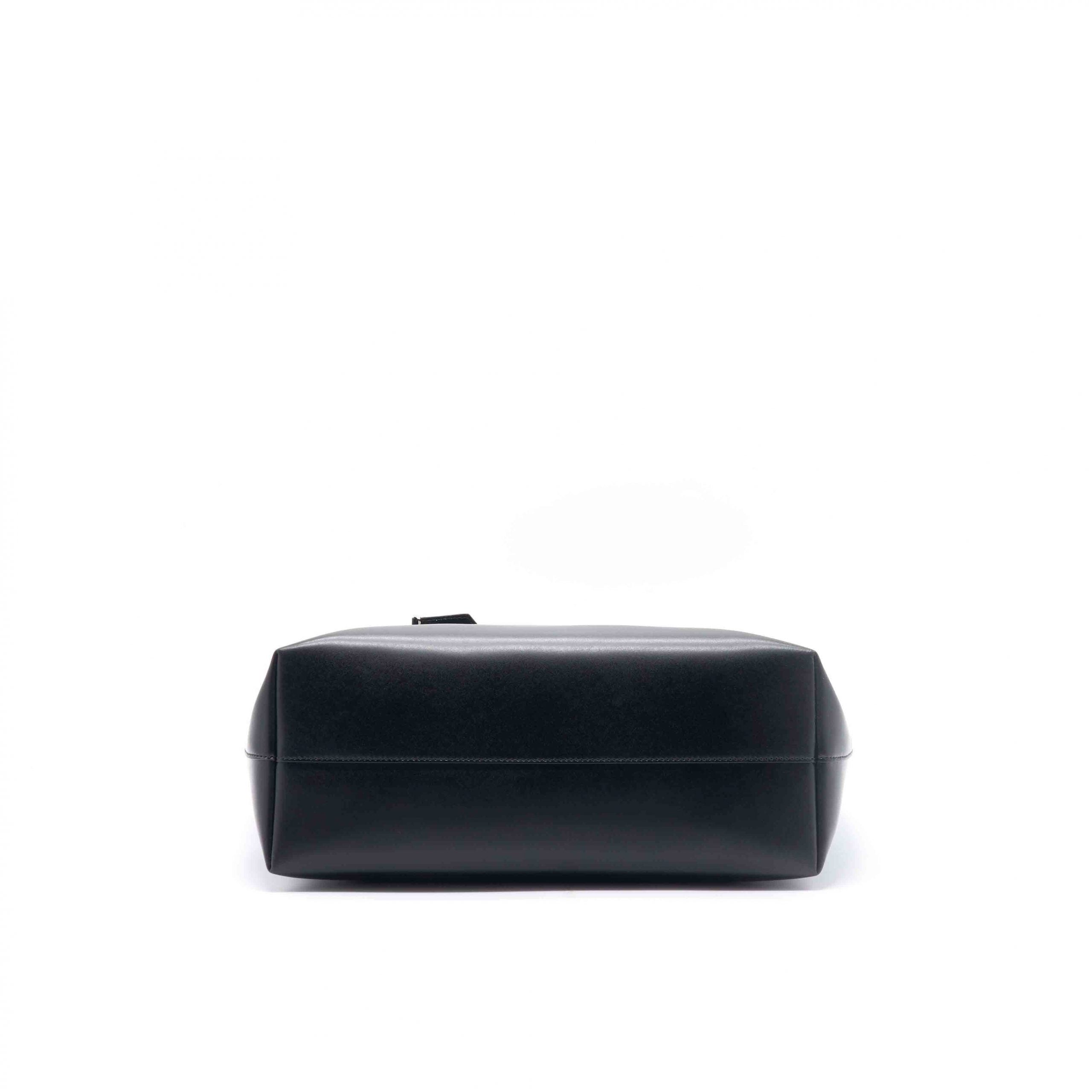 Fendi Monster Eye Roll Black Leather Tote