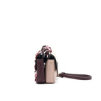 Fendi Plum Flowerland Leather Double Micro Baguette Bag