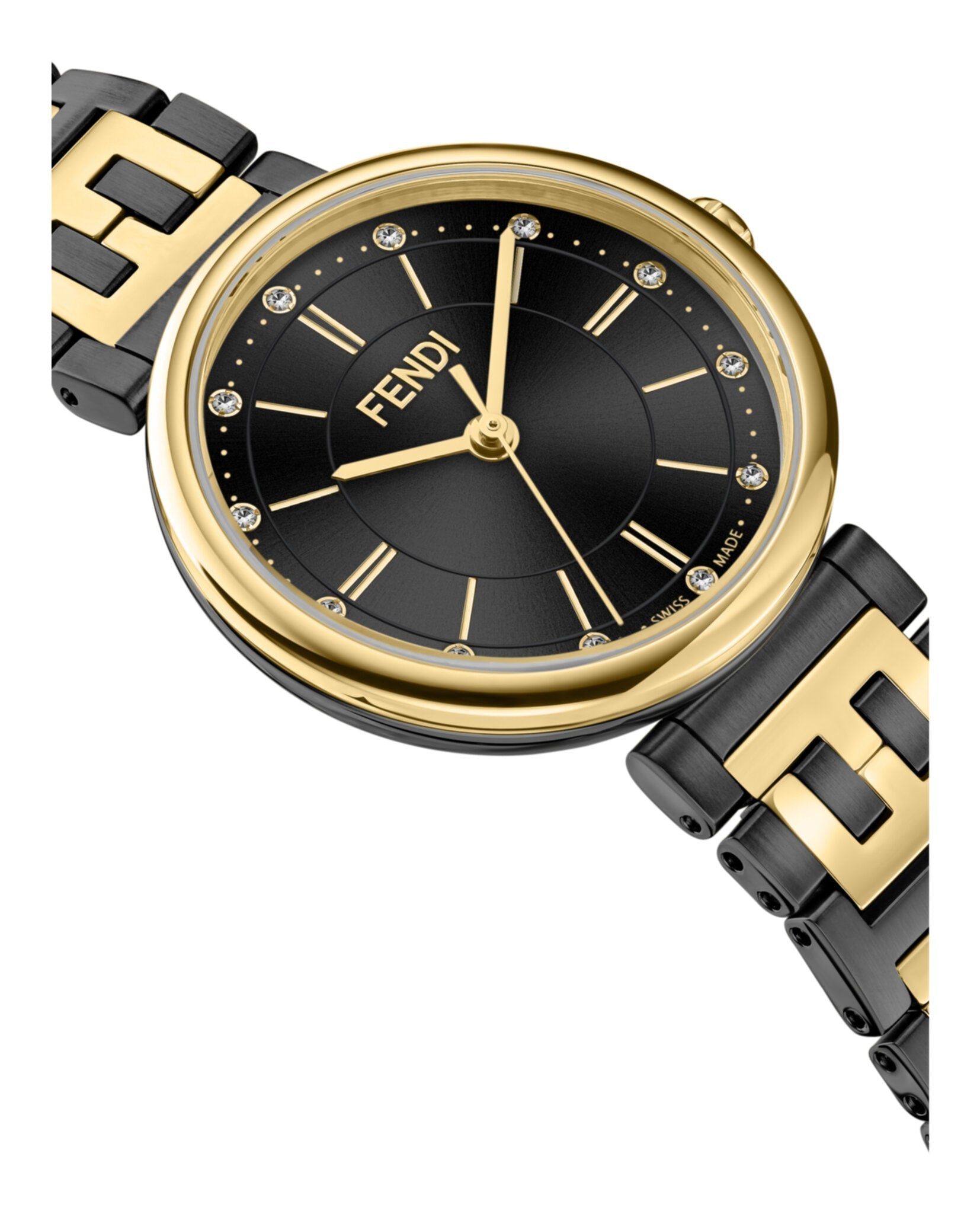 Fendi Womens Forever Fendi Two Tone 29mm Bracelet Fashion Watch