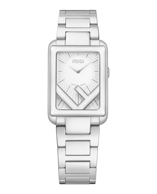 Fendi Womens Run Away Stainless Steel 32mm Bracelet Fashion Watch